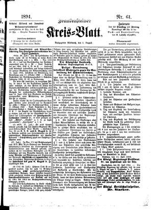 Frankensteiner Kreisblatt on Aug 1, 1894