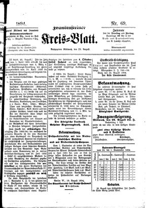 Frankensteiner Kreisblatt vom 29.08.1894
