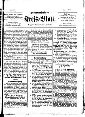 Frankensteiner Kreisblatt vom 01.09.1894