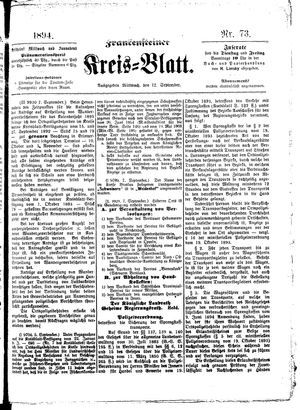 Frankensteiner Kreisblatt vom 12.09.1894
