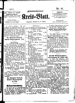Frankensteiner Kreisblatt vom 10.10.1894