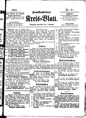 Frankensteiner Kreisblatt vom 03.11.1894