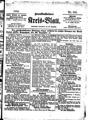 Frankensteiner Kreisblatt vom 22.12.1894
