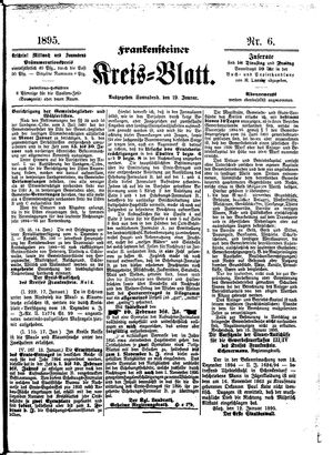 Frankensteiner Kreisblatt on Jan 19, 1895
