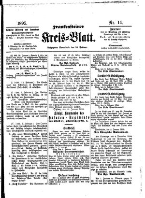 Frankensteiner Kreisblatt on Feb 16, 1895