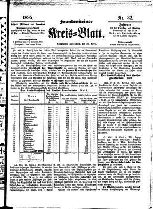 Frankensteiner Kreisblatt on Apr 20, 1895