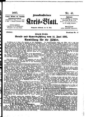 Frankensteiner Kreisblatt on May 22, 1895