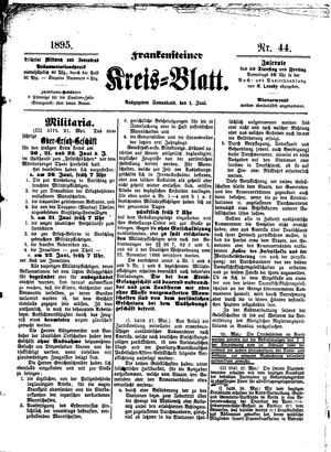 Frankensteiner Kreisblatt on Jun 1, 1895