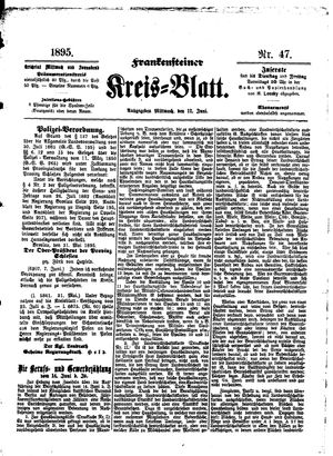 Frankensteiner Kreisblatt on Jun 12, 1895