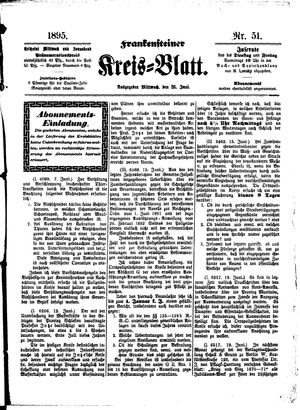 Frankensteiner Kreisblatt vom 26.06.1895