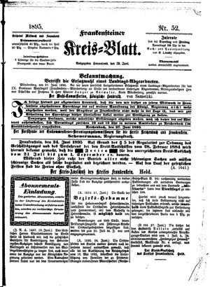 Frankensteiner Kreisblatt vom 29.06.1895