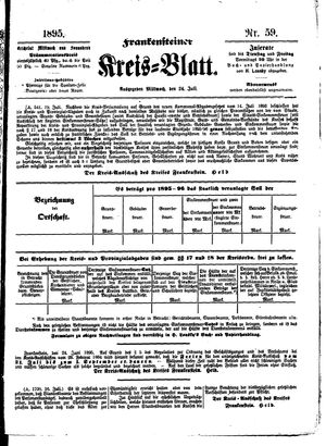 Frankensteiner Kreisblatt vom 24.07.1895