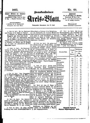 Frankensteiner Kreisblatt vom 27.07.1895