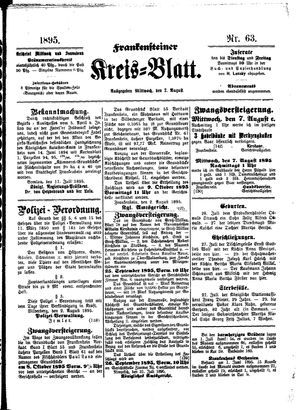 Frankensteiner Kreisblatt vom 07.08.1895