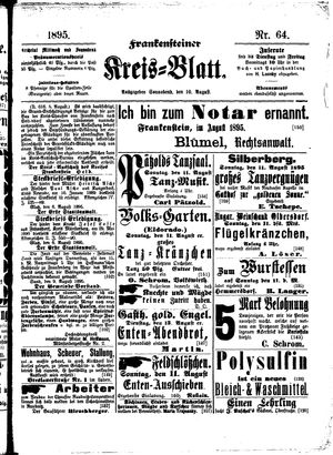 Frankensteiner Kreisblatt vom 10.08.1895