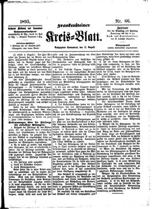 Frankensteiner Kreisblatt vom 17.08.1895