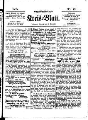 Frankensteiner Kreisblatt on Sep 11, 1895