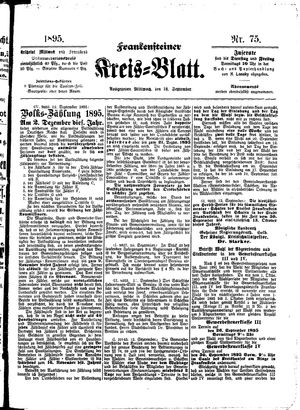 Frankensteiner Kreisblatt on Sep 18, 1895