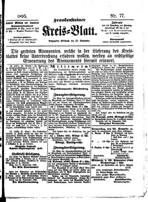 Frankensteiner Kreisblatt vom 25.09.1895