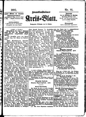 Frankensteiner Kreisblatt on Oct 9, 1895