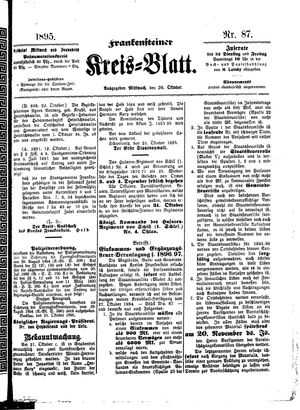 Frankensteiner Kreisblatt on Oct 30, 1895