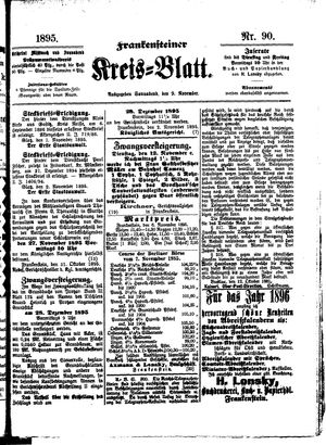 Frankensteiner Kreisblatt vom 09.11.1895