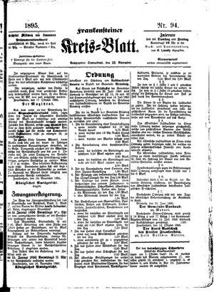 Frankensteiner Kreisblatt vom 23.11.1895