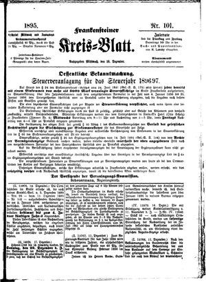 Frankensteiner Kreisblatt on Dec 18, 1895