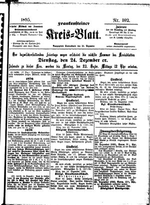 Frankensteiner Kreisblatt vom 21.12.1895