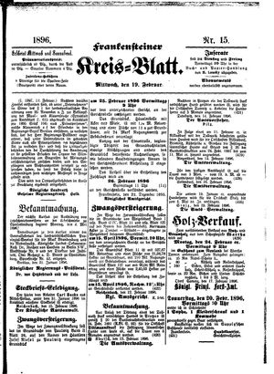 Frankensteiner Kreisblatt vom 19.02.1896