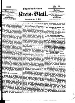 Frankensteiner Kreisblatt on May 9, 1896