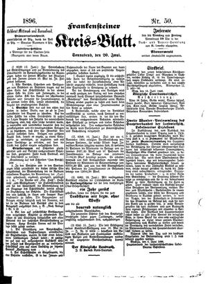 Frankensteiner Kreisblatt on Jun 20, 1896