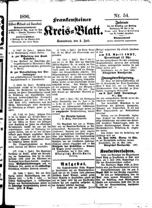 Frankensteiner Kreisblatt vom 04.07.1896