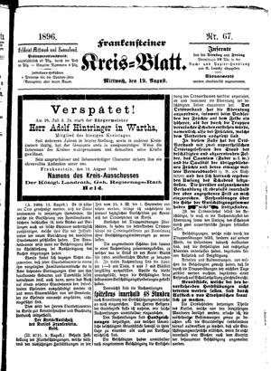 Frankensteiner Kreisblatt vom 19.08.1896