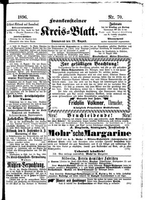 Frankensteiner Kreisblatt vom 29.08.1896