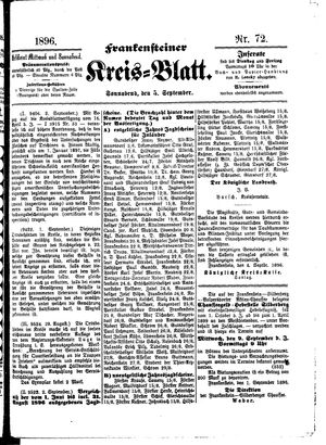 Frankensteiner Kreisblatt vom 05.09.1896