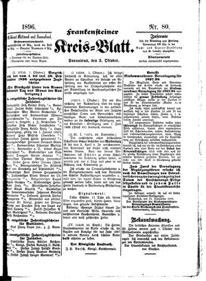 Frankensteiner Kreisblatt vom 03.10.1896