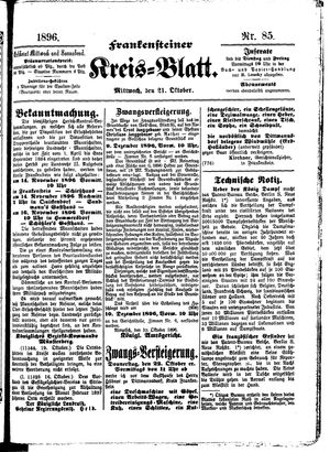 Frankensteiner Kreisblatt vom 21.10.1896