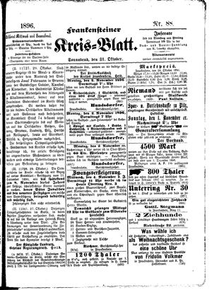 Frankensteiner Kreisblatt vom 31.10.1896