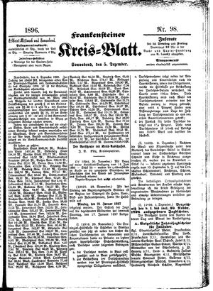 Frankensteiner Kreisblatt vom 05.12.1896