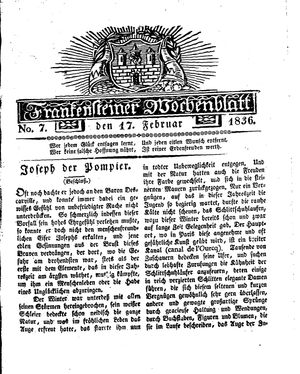 Frankensteiner Wochenblatt vom 17.02.1836
