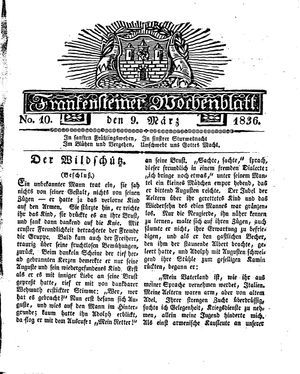 Frankensteiner Wochenblatt vom 09.03.1836