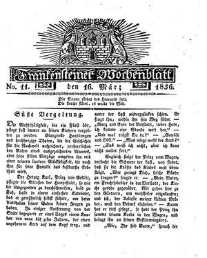 Frankensteiner Wochenblatt vom 16.03.1836
