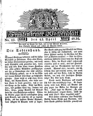 Frankensteiner Wochenblatt vom 13.04.1836