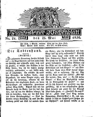 Frankensteiner Wochenblatt vom 25.05.1836