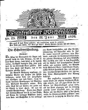 Frankensteiner Wochenblatt vom 22.06.1836