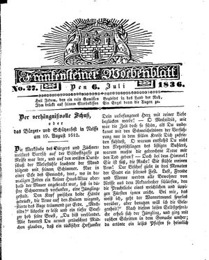 Frankensteiner Wochenblatt vom 06.07.1836
