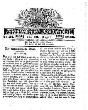 Frankensteiner Wochenblatt vom 10.08.1836
