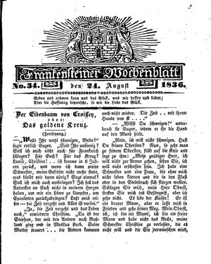 Frankensteiner Wochenblatt vom 24.08.1836