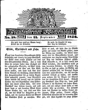 Frankensteiner Wochenblatt vom 21.09.1836